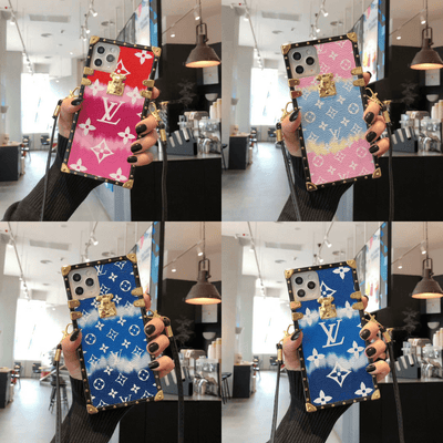Looopix Louis Vuitton Rainbow Leather Case For iPhone 15 (iphone13-iPhone14)