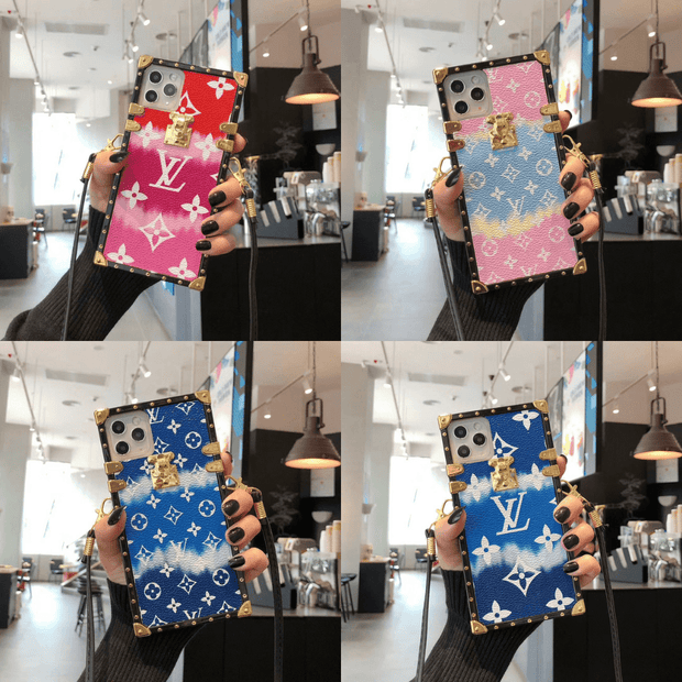 Looopix Louis Vuitton Rainbow Leather Case For iPhone 15 (iphone13-iPhone14)