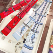 Looopix Louis Vuitton Robin EGucci Blue Silk Scarf