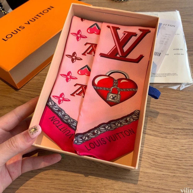 Looopix Louis Vuitton Rose Bud Necktie Scarf