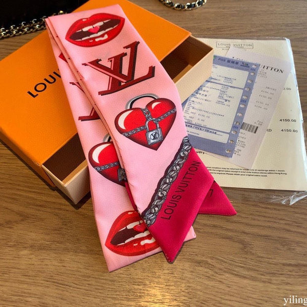 Looopix Louis Vuitton Rose Bud Necktie Scarf