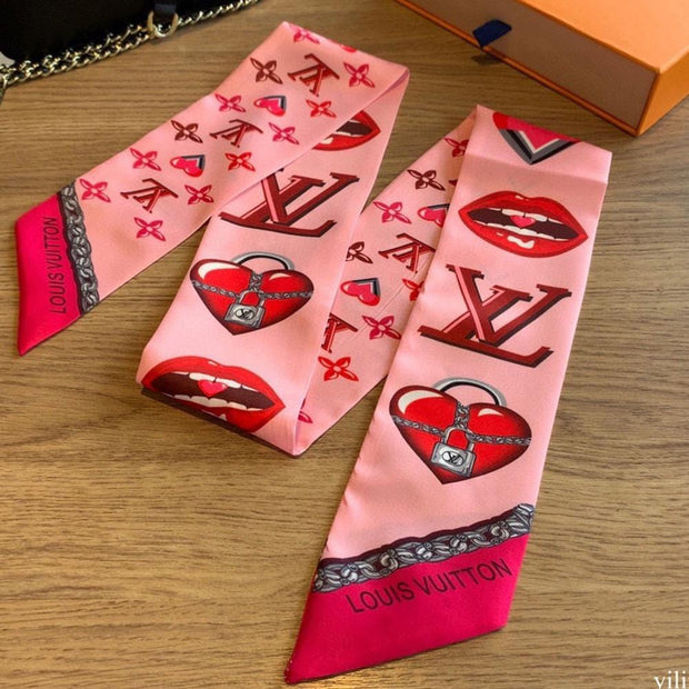 Looopix Louis Vuitton Rose Bud Necktie Scarf