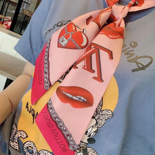Looopix Louis Vuitton Rose Bud Necktie Scarf