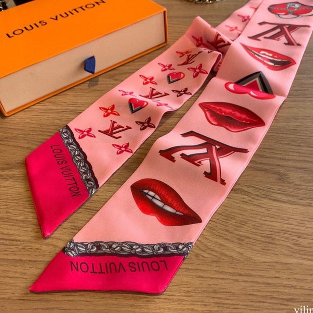 Looopix Louis Vuitton Rose Bud Necktie Scarf