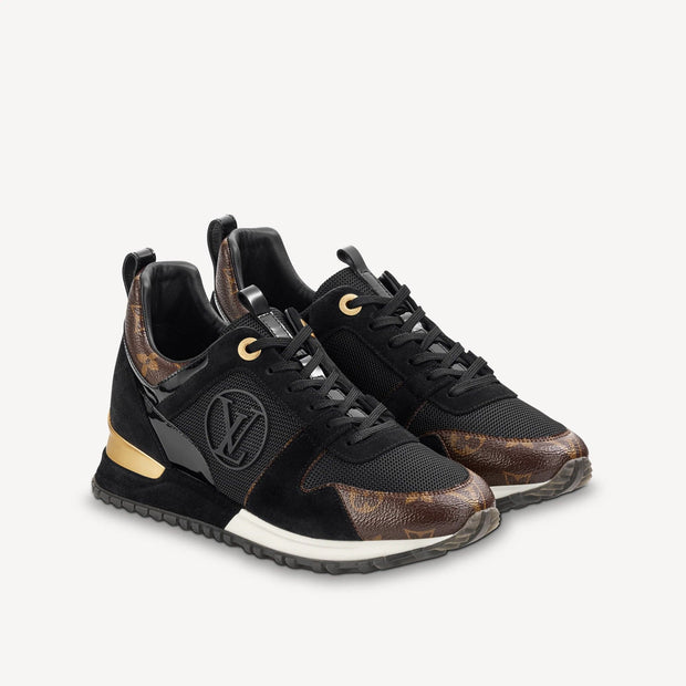 Looopix Louis Vuitton Run Away Black Suede Sneakers