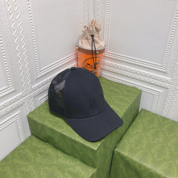 Looopix Louis Vuitton Sheer Monogram Cap in Black