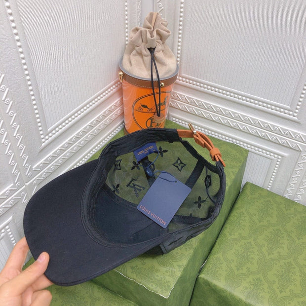 Looopix Louis Vuitton Sheer Monogram Cap in Black
