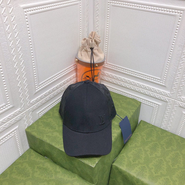Looopix Louis Vuitton Sheer Monogram Cap in Black