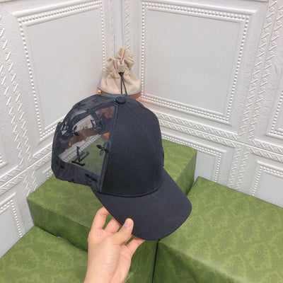 Looopix Louis Vuitton Sheer Monogram Cap in Black