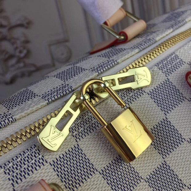 Looopix Louis Vuitton Speedy Bag in White Damier and Monogram Canvas