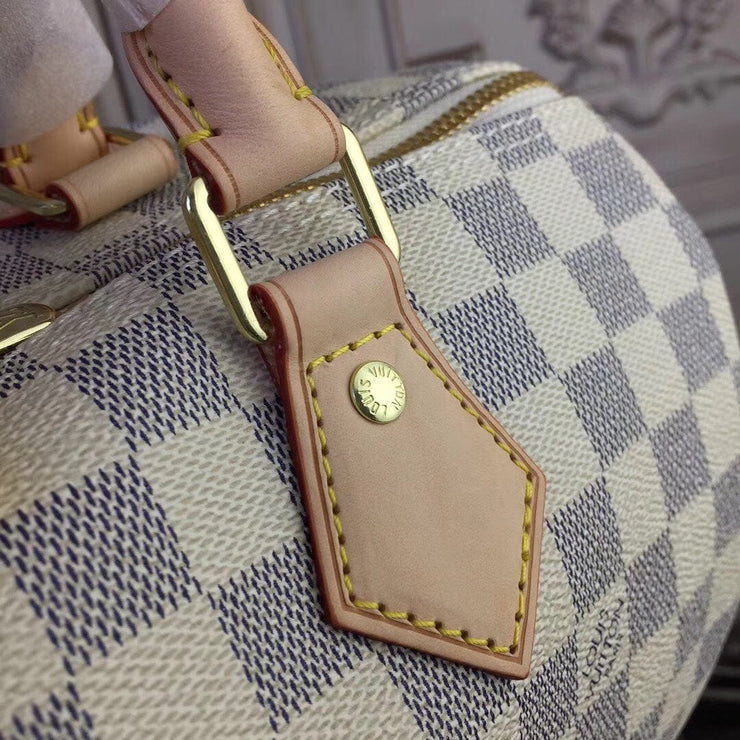 Looopix Louis Vuitton Speedy Bag in White Damier and Monogram Canvas