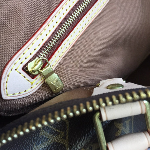 Looopix Louis Vuitton Speedy Bag - Monogram Canvas with Leather Trim
