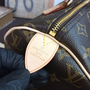 Looopix Louis Vuitton Speedy Bag - Monogram Canvas with Leather Trim