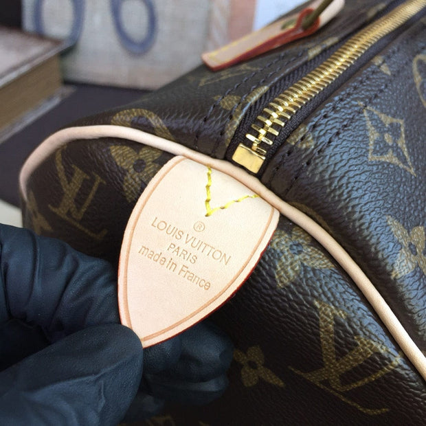 Looopix Louis Vuitton Speedy Bag - Monogram Canvas with Leather Trim