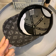 Looopix Louis Vuitton Textured Black Monogram Cap