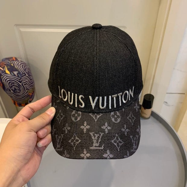 Looopix Louis Vuitton Textured Black Monogram Cap