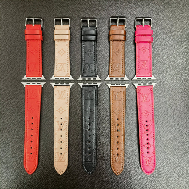 Looopix Louis Vuitton Textured Leather Watch Band 38/40/41/42/44/45/49 mm