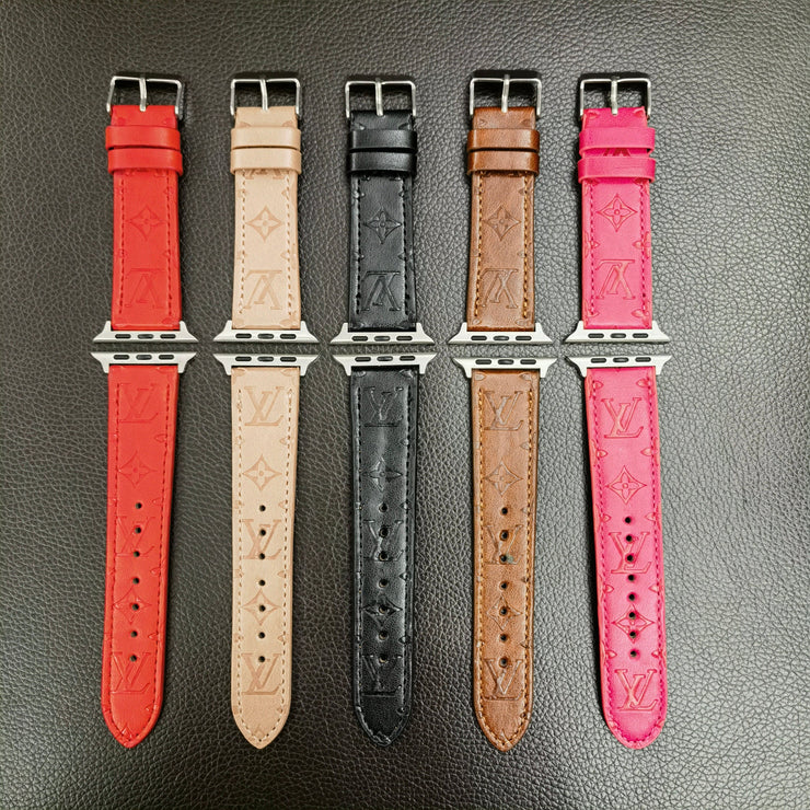 Looopix Louis Vuitton Textured Leather Watch Band 38/40/41/42/44/45/49 mm