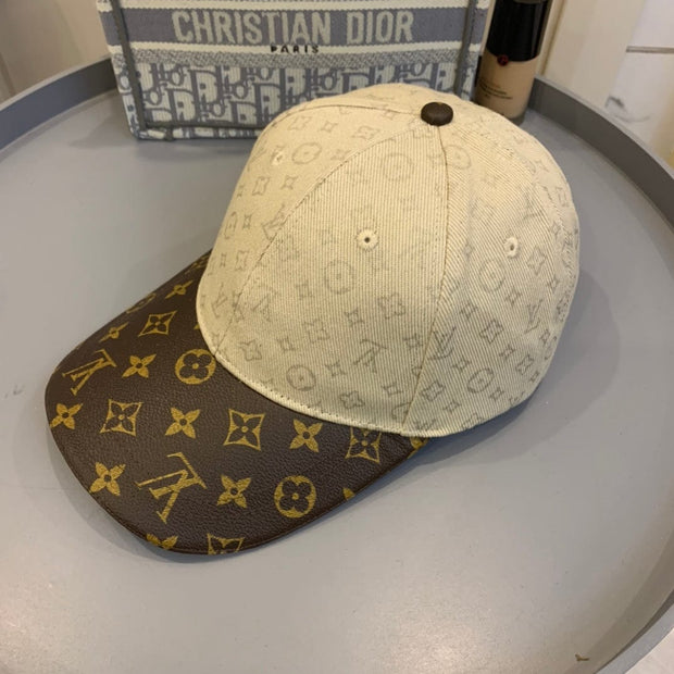 Looopix Louis Vuitton Two-Tone Monogram Baseball Cap in Black and Brown