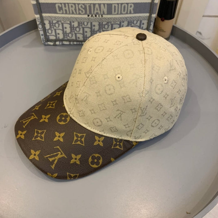 Looopix Louis Vuitton Two-Tone Monogram Baseball Cap in Black and Brown