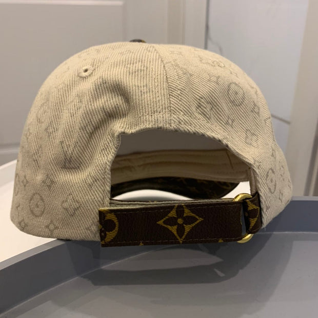 Looopix Louis Vuitton Two-Tone Monogram Baseball Cap in Black and Brown