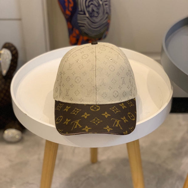 Looopix Louis Vuitton Two-Tone Monogram Baseball Cap in Black and Brown