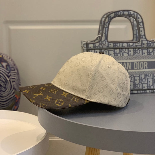 Looopix Louis Vuitton Two-Tone Monogram Baseball Cap in Black and Brown