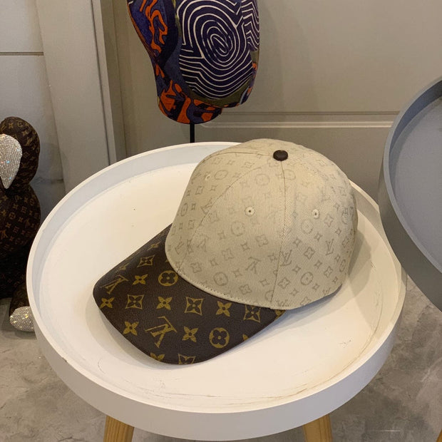 Looopix Louis Vuitton Two-Tone Monogram Baseball Cap in Black and Brown