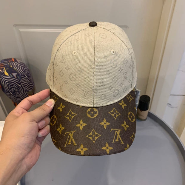 Looopix Louis Vuitton Two-Tone Monogram Baseball Cap in Black and Brown