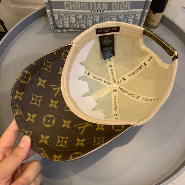 Looopix Louis Vuitton Two-Tone Monogram Baseball Cap in Black and Brown