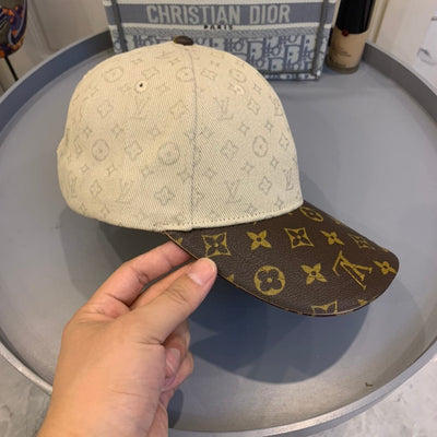 Looopix Louis Vuitton Two-Tone Monogram Baseball Cap in Black and Brown