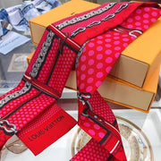 Looopix Louis Vuitton Venetian Red Silk Scarf