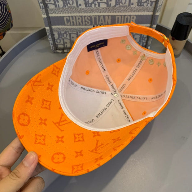 Looopix Louis Vuitton Vibrant Orange Monogram Cap