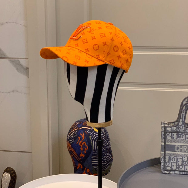 Looopix Louis Vuitton Vibrant Orange Monogram Cap