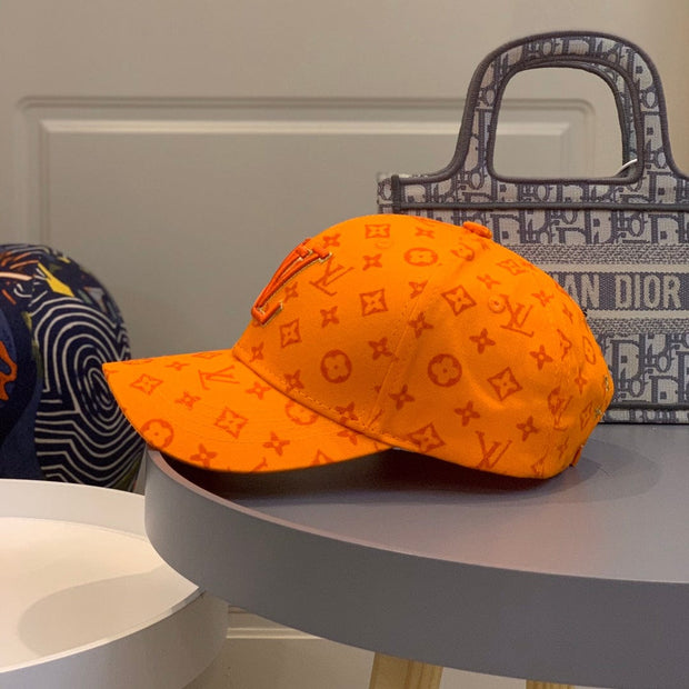 Looopix Louis Vuitton Vibrant Orange Monogram Cap