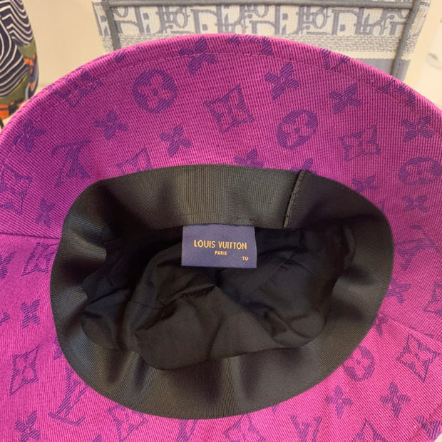 Looopix Louis Vuitton Vibrant Purple Monogram Bucket Hat