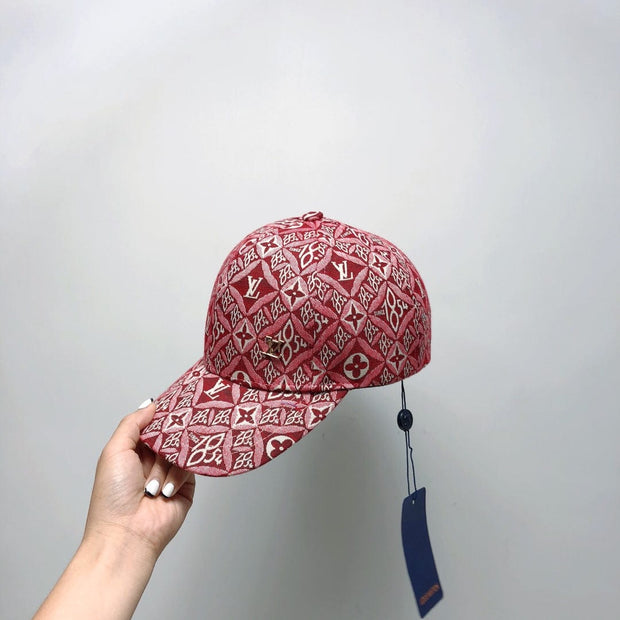 Looopix Louis Vuitton Vibrant Red Monogram Cap