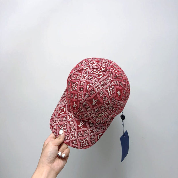 Looopix Louis Vuitton Vibrant Red Monogram Cap