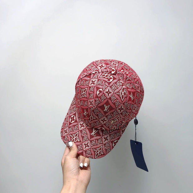 Looopix Louis Vuitton Vibrant Red Monogram Cap