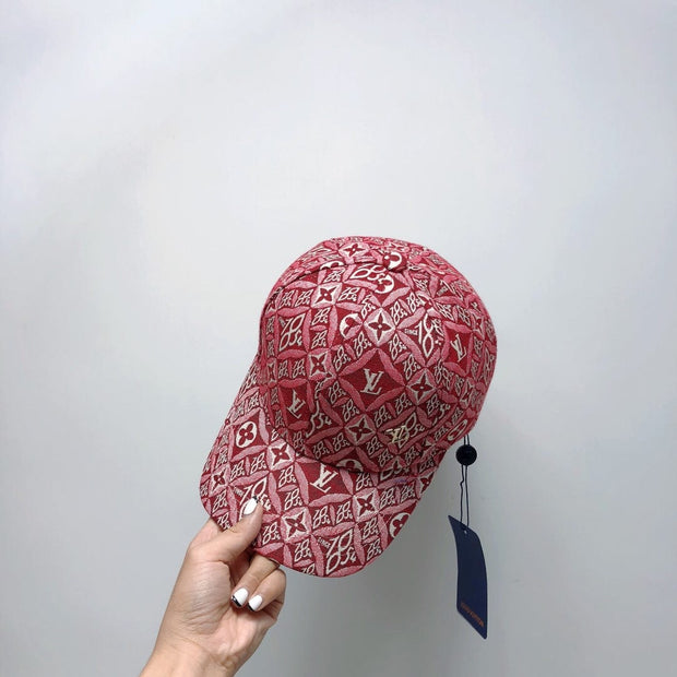 Looopix Louis Vuitton Vibrant Red Monogram Cap