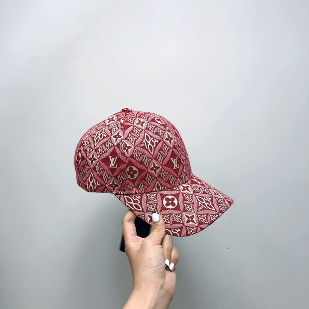 Looopix Louis Vuitton Vibrant Red Monogram Cap