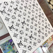 Looopix Louis Vuitton White and Black Monogram Silk Scarf