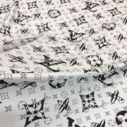 Looopix Louis Vuitton White and Black Monogram Silk Scarf