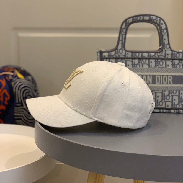 Looopix Louis Vuitton White Gold Monogram Cap