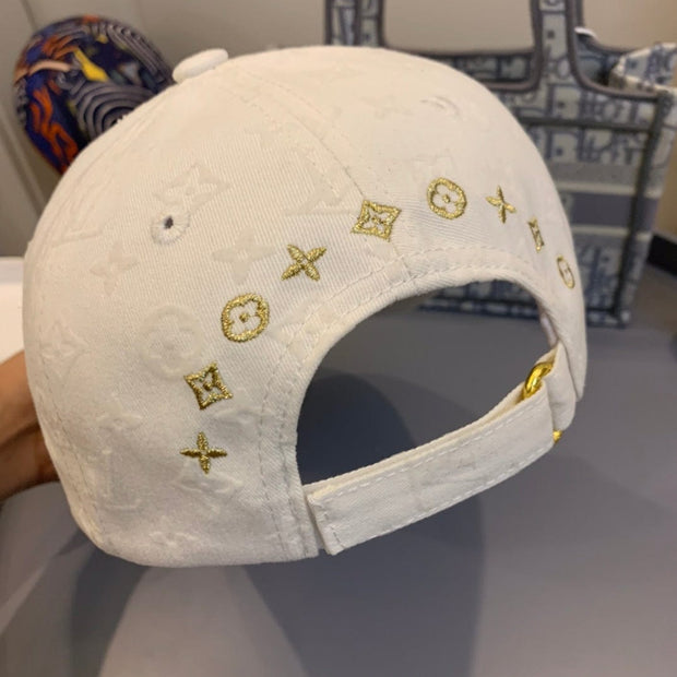 Looopix Louis Vuitton White Gold Monogram Cap