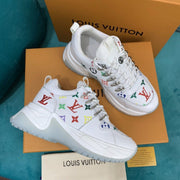 Looopix Louis Vuitton White High Top Kicks Sneakers