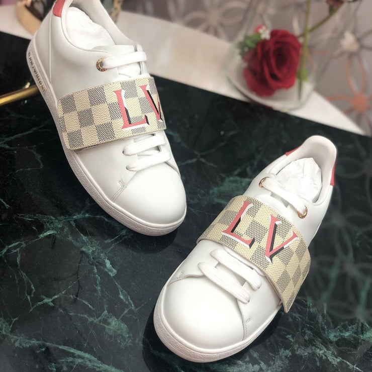 Looopix Louis Vuitton White Leather Sneakers