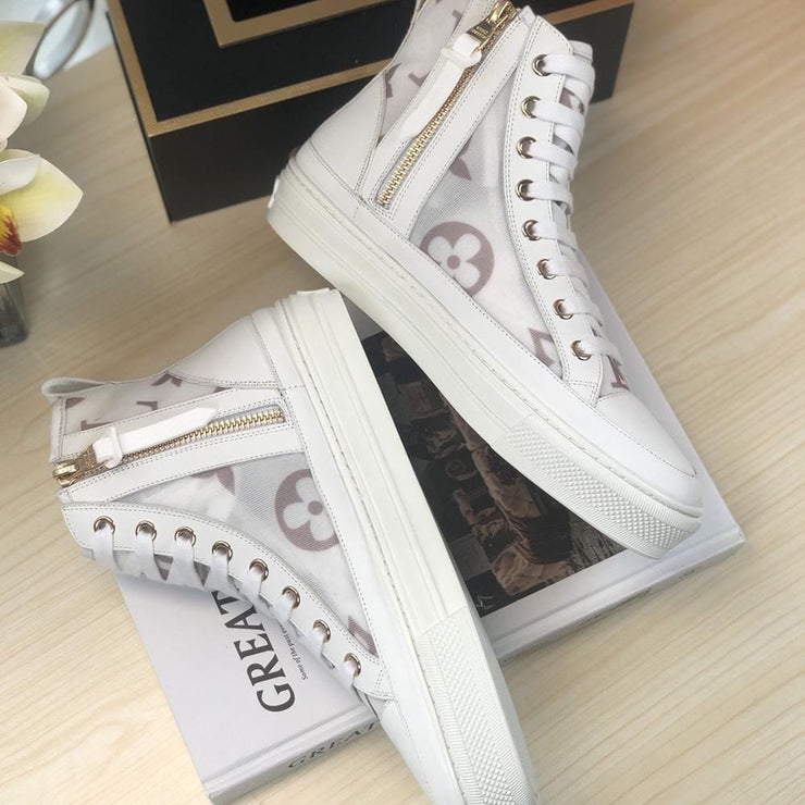 Looopix Louis Vuitton White Luxury Converse Sneakers