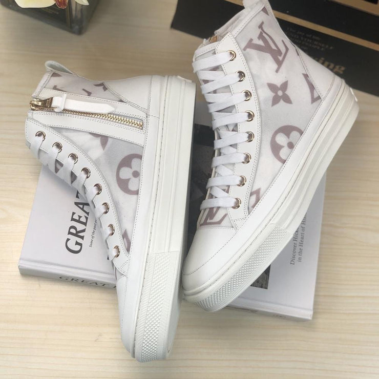 Looopix Louis Vuitton White Luxury Converse Sneakers