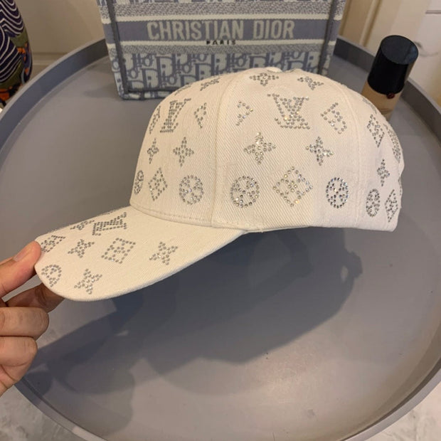 Looopix Louis Vuitton White Monogram Baseball Cap